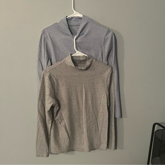 LOT of 2 Studio Works Mock Turtleneck Shirts Women's Size Small Blue Gray - Picture 1 of 9